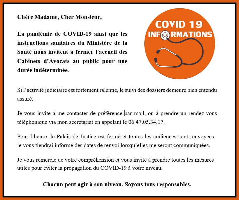 corona virus - cabinet avocat grenoble